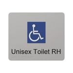 Bradley Unisex Toilet RH and Parent Room Braille Toilet Sign