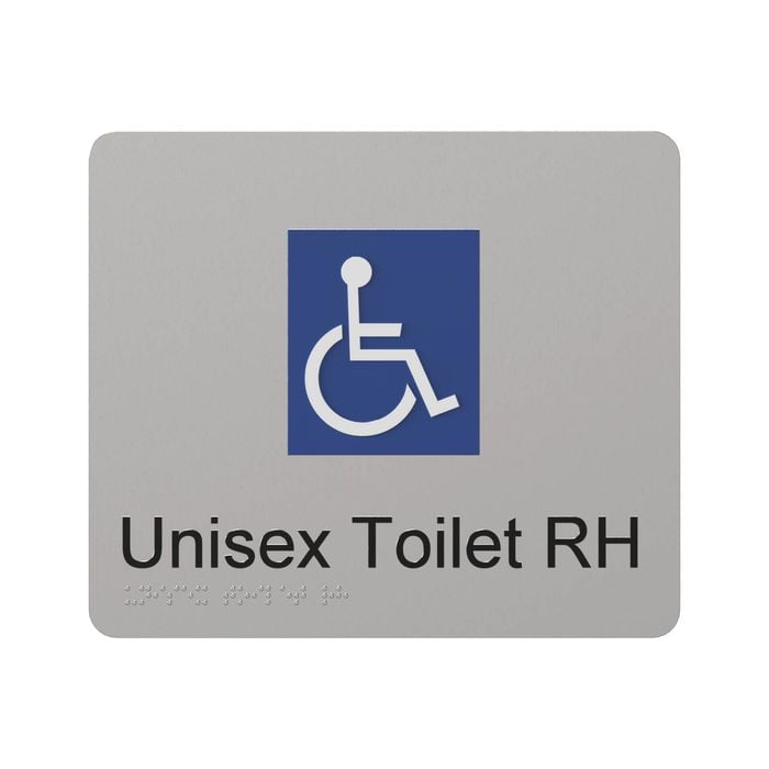 Bradley Unisex Toilet RH and Parent Room Braille Toilet Sign