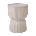 Amalfi Etta Side Table/stool Cream Wash 35x35x45cm
