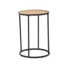 Modern Furniture BRADFORD Side Table 40cm  - Natural & Black