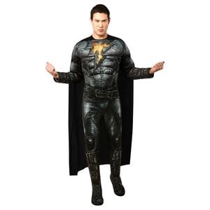 Marvel Size L Black Adam Deluxe Adult Men Costume w/ Cape Cosplay Dress Up Party