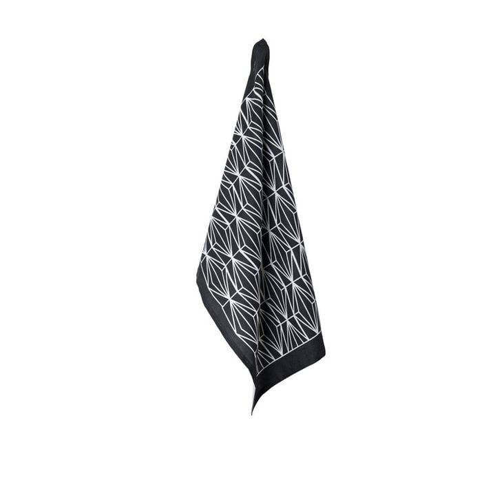 J.Elliot 100% Linen Print Tea Towel Zelah Charcoal