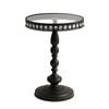 Lifebay Corner Table Round Minimalist Side Table (Black + Lace)