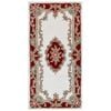 Traditional Handmade Wool Rug-Avolon-Ivory/Red-60X120cm