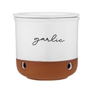 Ladelle Eco Terracotta Garlic Vault 10cm White