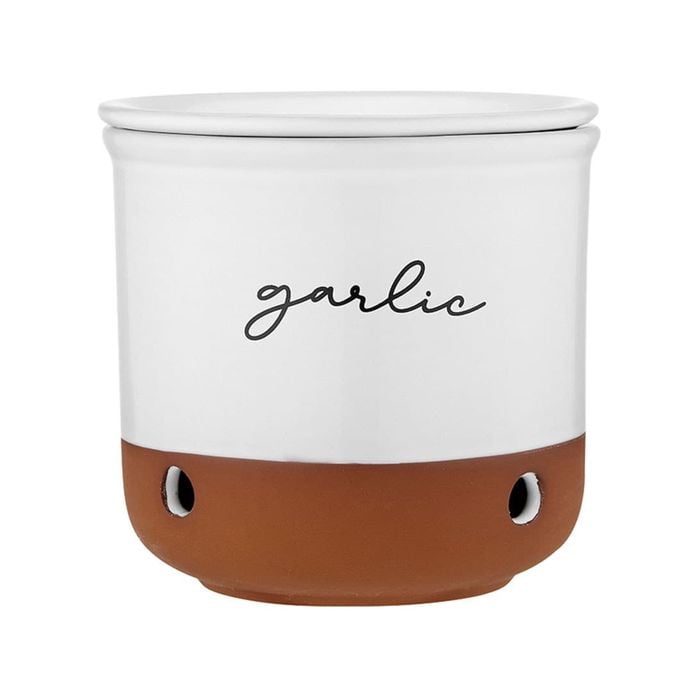 Ladelle Eco Terracotta Garlic Vault 10cm White