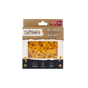 I-Create Big Screws 3-6 Cardboard Layers - 100 Piece