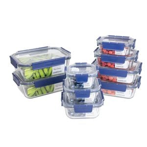 Locknlock Top Class Glass 9 Piece Storage Set