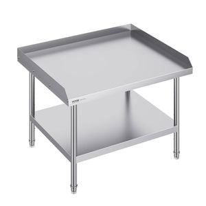 Vevor 91.4x76.2x66cm Stainless Steel Work Table with 3-Sided Backsplash Heavy Duty Prep Worktable