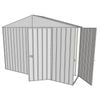Build-a-Shed 3.0 x 0.8 x 2.3m Gable Single Hinged Side Door Shed - Zinc