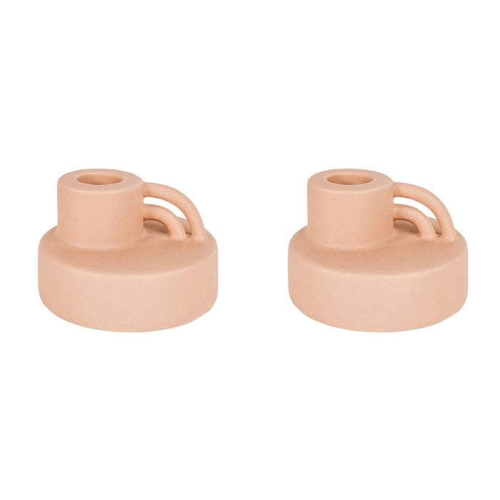 2PK Urban Products Arch Candle Holder Home Decor Bisque 5cm