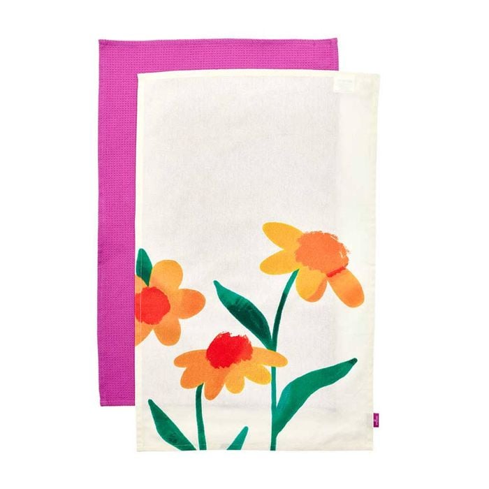 Ambrosia Set Of 2 Novelty Tea Towels - Floral Multi