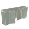 Build-a-Shed 0.8 x 5.2 x 2.0m Green Skillion Double Plus Double Hinged Side Doors Shed