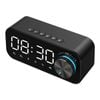 Catzon Digital Dual Alarm Clock With Bluetooth Speaker Tf Music Player-black