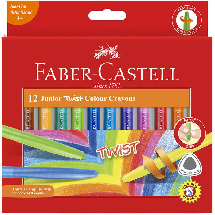 Faber-Castell Twistable Crayons 12pk (Assorted) (Junior)