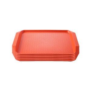 Soga Rectangular Serving Tray Set Of 5 Orange