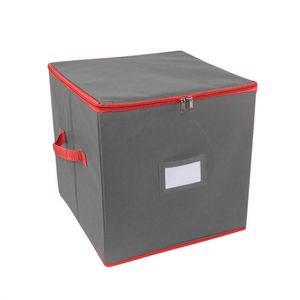 Catzon Christmas Ornament Storage Box Christmas Decor Storage Containers-Grey