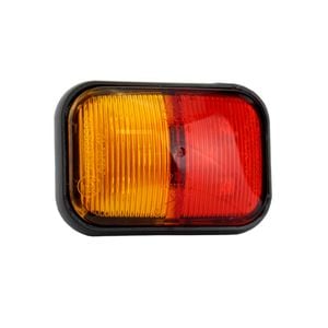 Sunrise Led Jumbo Side Marker 66 X 46mm M/volt Red/amber - Led6647