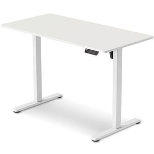 Fortia Sit To Stand Standing Desk 120x60cm, 72-118cm Height Adjustable, White