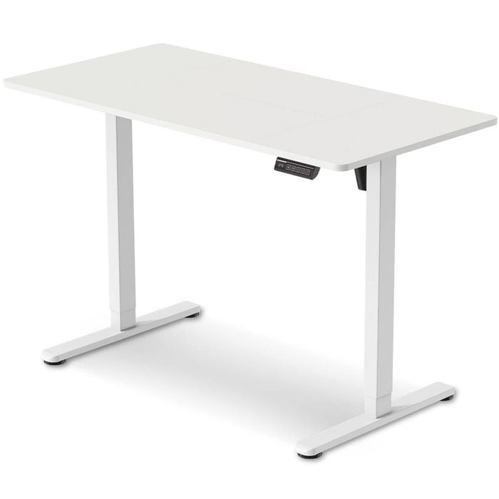 Fortia Sit To Stand Standing Desk 120x60cm, 72-118cm Height Adjustable, White