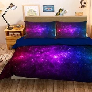 3D Purple Starry Sky 111 Bedding Set Pillowcases Quilt Duvet Cover Set Queen King