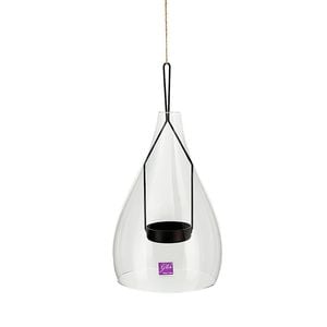 Glass Hanging Tealight Lamp - 15x23cm