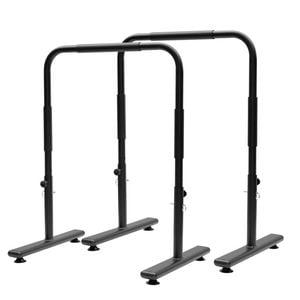 Set Of 2 Functional Fitness Dip Stands Station Height Adjustable Dip Bars Portable