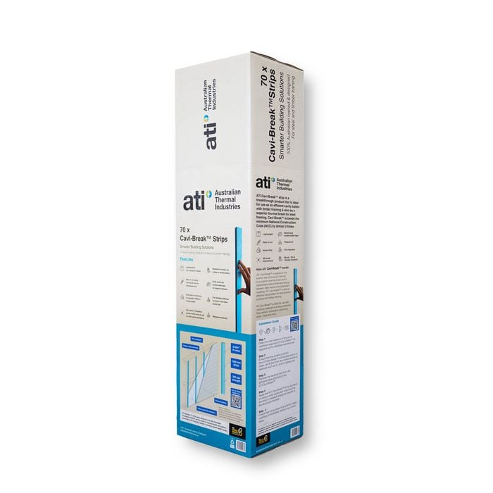 Australian Thermal Industries 1200 x 45 x 20mm Cavi-Break Strip Cavity Batten and Thermal Break - 70 Pack