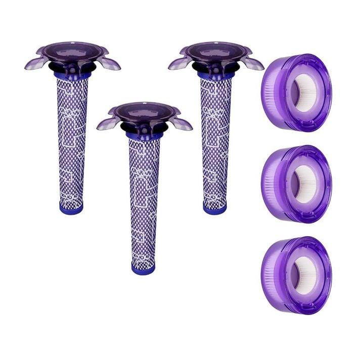 Replacement filter kit for Dyson V7 Advanced SV37 and V8 SV25 cordless vacuums.