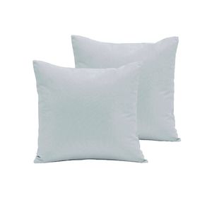 Bloomington Pair of Polyester Cotton European Pillowcases 65 x 65 cm Ice Blue