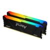 Kingston Fury Beast RGB 16GB(2x8GB) DDR4-3200 Memory [KF432C16BB2AK2/16]