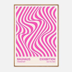 Galrie Bauhaus Frankfurt 1923 Exhibition Poster - Vintage Abstract Art Print, Wood Frame, 50 x 70cm (20 x 28inch)