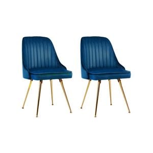 2x Dining Chairs Blue