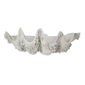 Amalfi Rogue Seychelles Clam Vessel Antique White 52x28x18cm