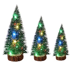 Catzon 3 Pcs Mini Christmas Tree with Lights