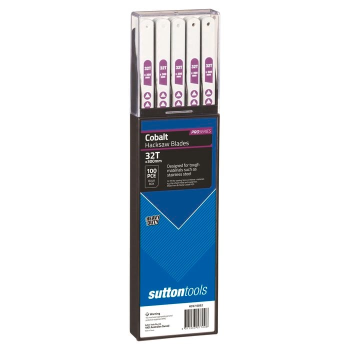 Sutton Tools 300mm 32 TPI Bi-Metal Hacksaw Blade - 100 Pack