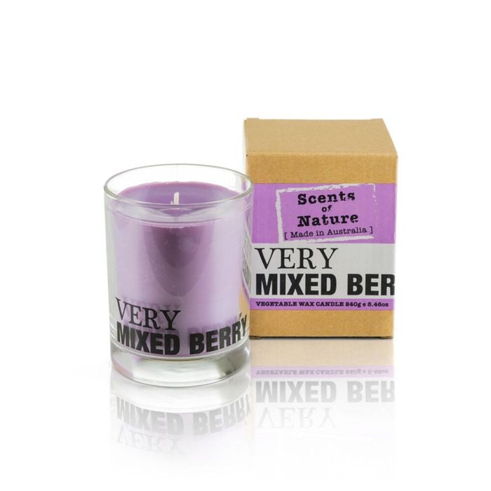 Scents Of Nature Very Mixed Berry Soy Candle Scented 240g