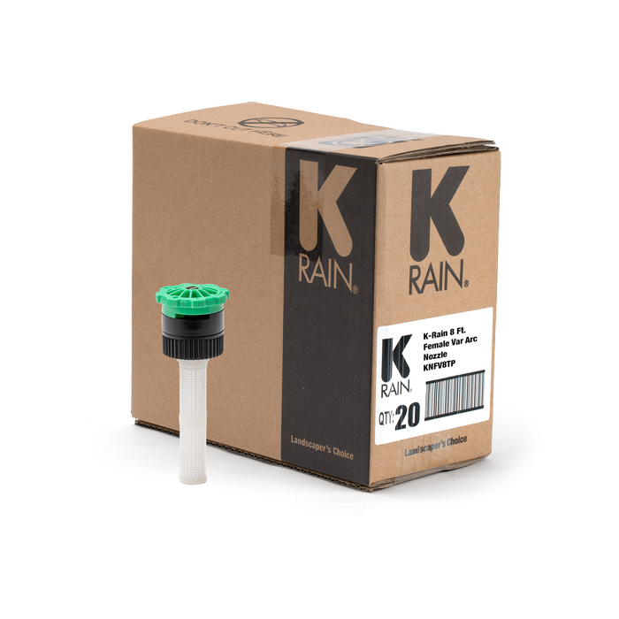 K-Rain Adjustable Spray Nozzle 8′ Female - 20 Pack