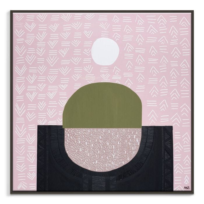 Artist Lane "Fertile Australia  " by Ani Ipradjian - 61x61cm Black Framed Canvas