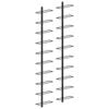 vidaXL 2x Wall-mounted Wine Racks for 20 Bottles Black Metal Storage Cabinet