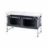 Weisshorn Camping Table Adjustable Storage Cabinet Aluminum 120cm Grey