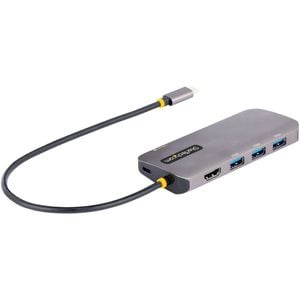 StarTech.com USB Type C Docking Station for Monitor/Notebook/Workstation - 100 W - Space Gray - Portable