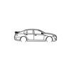 Ignite Laser Ford FG F6 Sedan Silhouette Metal Wall Art Coated Black 15.7inch/40cm