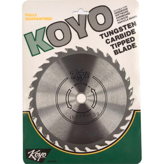 Koyo 180mm 30T 20/16mm Bore Circular Saw Blade For Timber Cutting