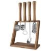 4pc Winex Bar Tool Set w/ Stand Barware Accessory - Wood Handles