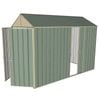 Build-a-Shed 1.5 x 3.0 x 2.3m Single Sliding Side Door Gable Shed - Green
