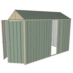 Build-a-Shed 1.5 x 3.0 x 2.3m Single Sliding Side Door Gable Shed - Green