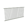ProtectorAl 2400 x 1200mm Pale Eucalypt Aluminium Flat Top Garden Fence Panel