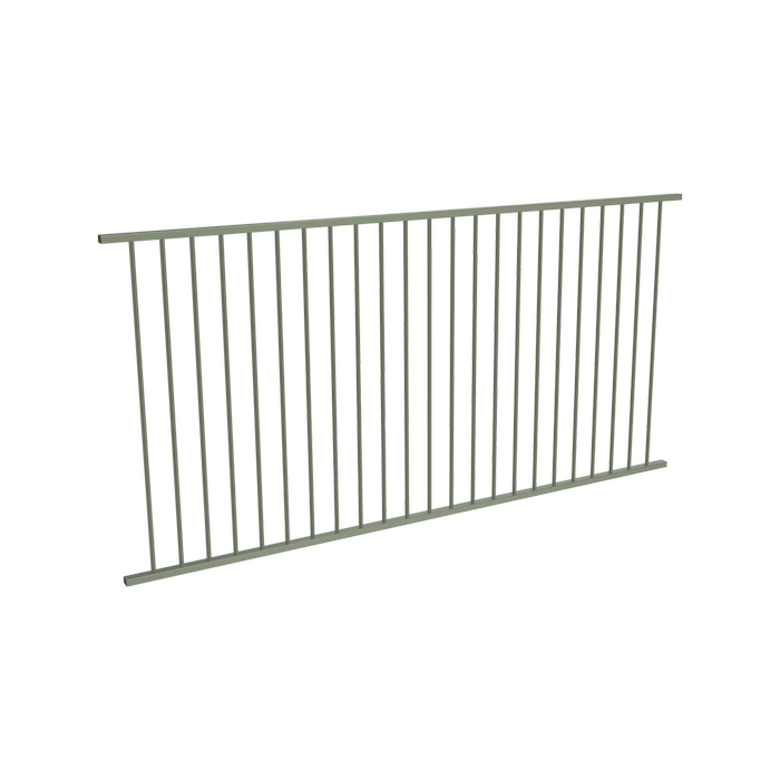 ProtectorAl 2400 x 1200mm Pale Eucalypt Aluminium Flat Top Garden Fence Panel