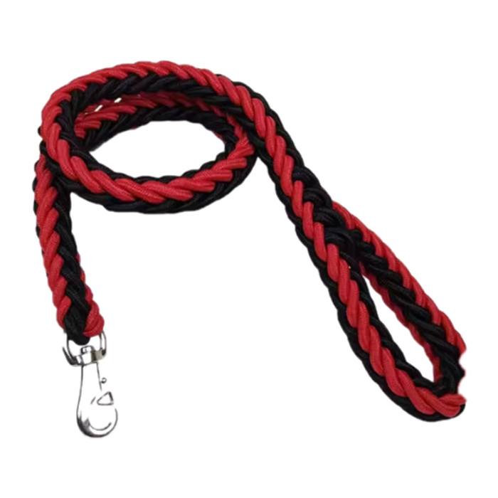 Pet & Rural Supply Co Heavy-duty Braided Dog Lead For Large Dogs - Red And Black